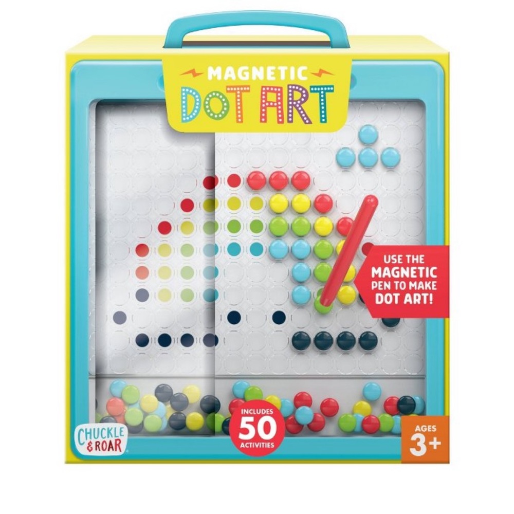 NWT Chuckle & Roar Magnetic Dot Art Designer Travel Art Kit!